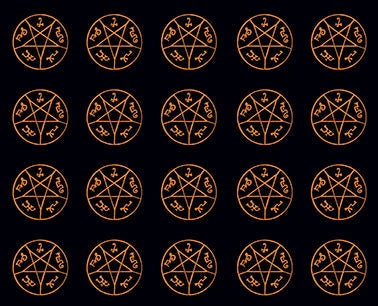 An image of a card with the anti-possession symbol repeated in a grid pattern.