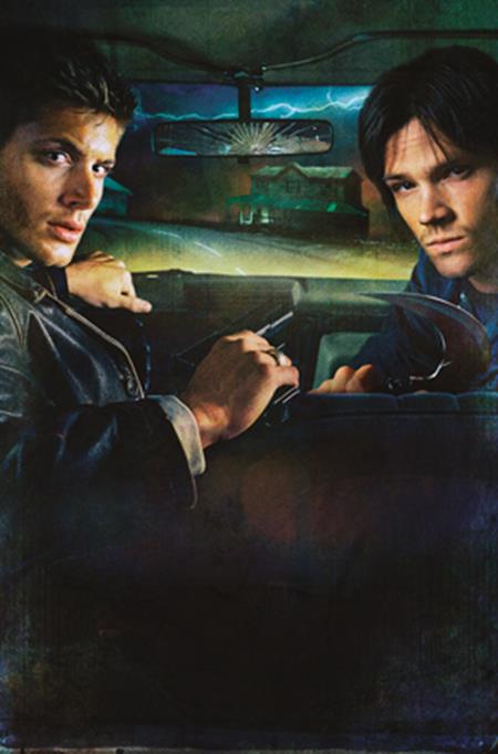 Two men sitting in a car with a scenic view outside