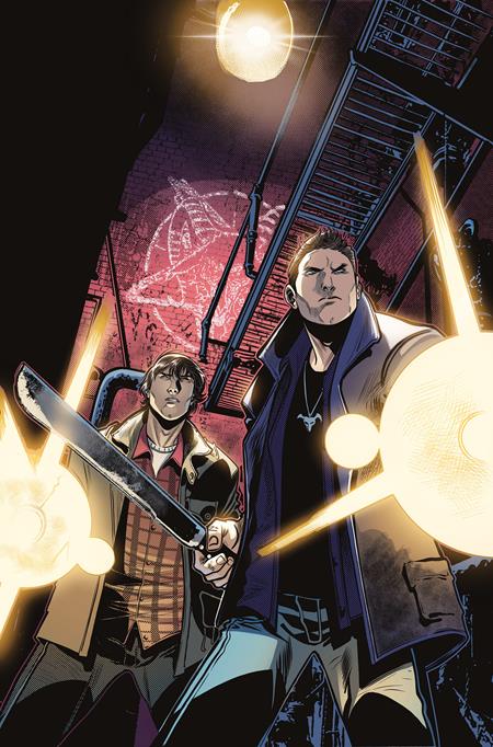 Comic book cover featuring Sam and Dean Winchester with dramatic lighting and a dark background.