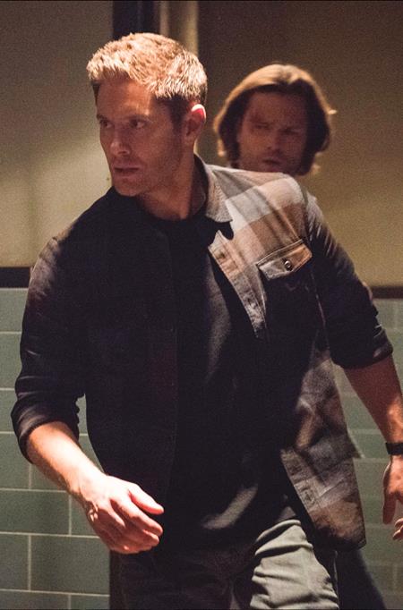 A screenshot of Sam and Dean Winchester from Supernatural