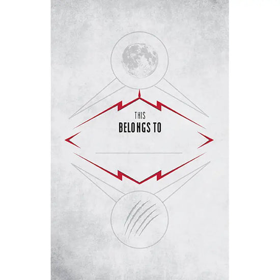Design with geometric shapes and text on a textured gray background