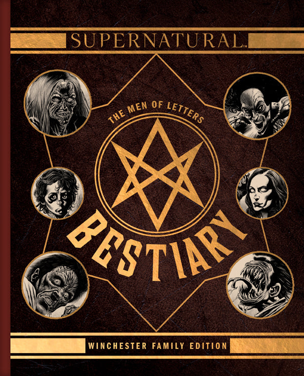 Supernatural Bestiary book cover with Winchester family edition design
