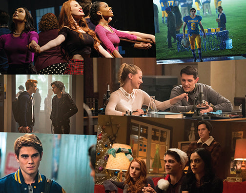 Collage of scenes from a high school drama series with various characters in different settings.