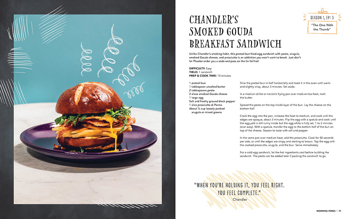 Smoked Gouda Breakfast Sandwich on a plate with text on the side.