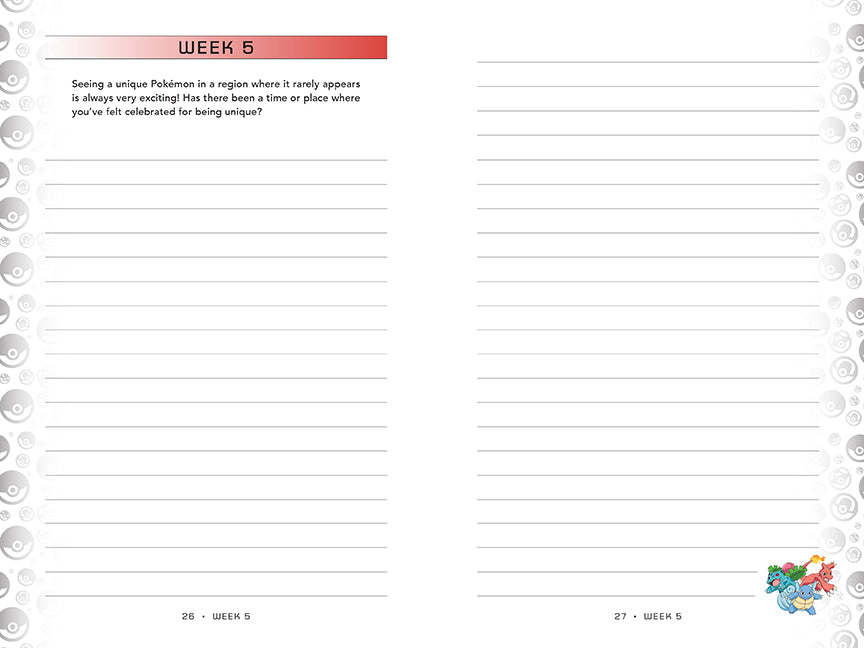 Page from a planner or journal with text and a logo on a white background
