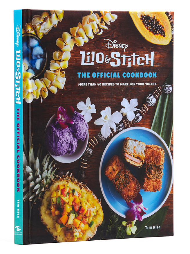 Disney Lilo & Stitch cookbook with food images on the cover