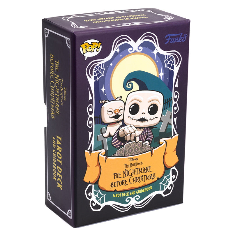 Funko Pop! packaging for 'The Nightmare Before Christmas' tarot deck and guidebook
