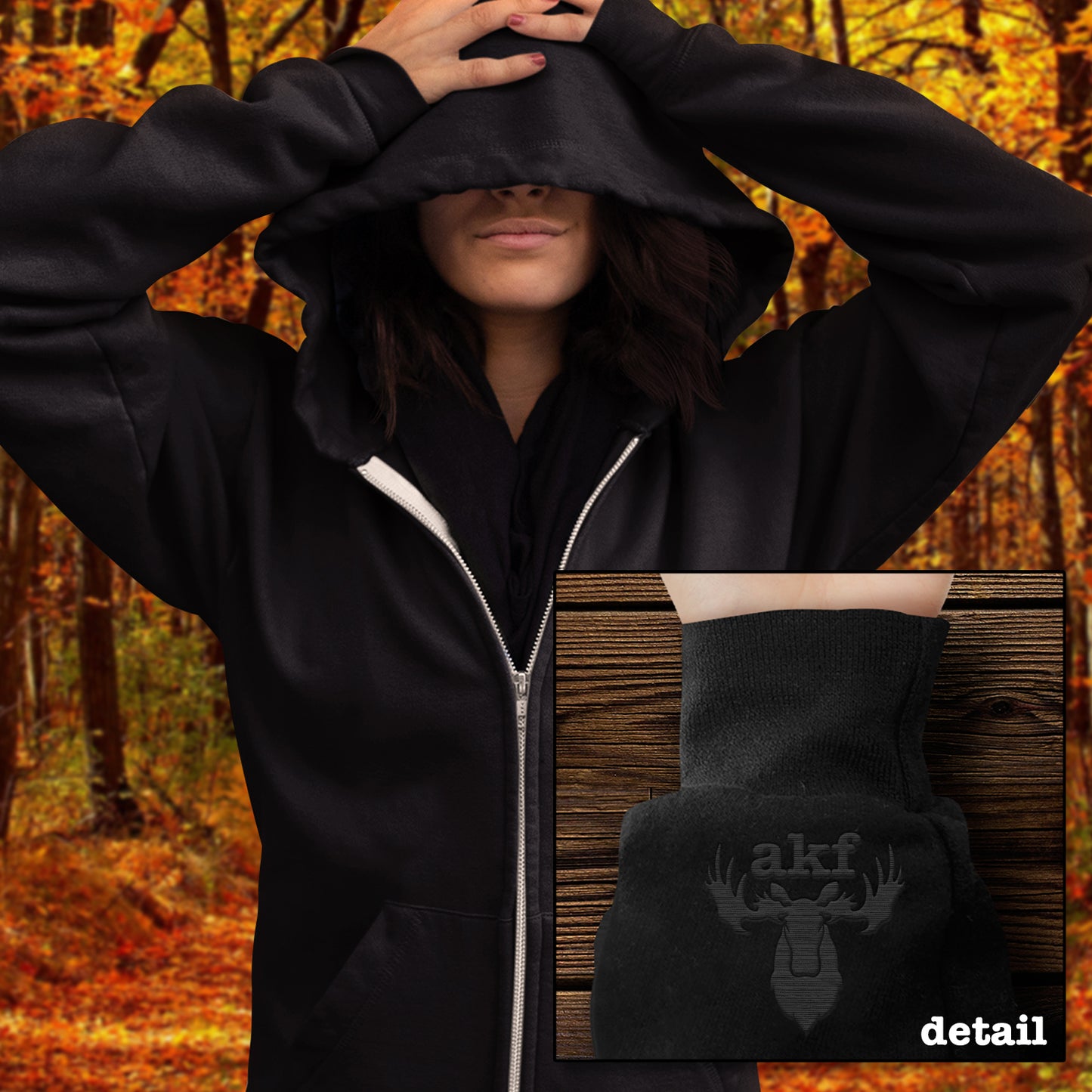 AKF Embroidered Sleeve Unisex Zip Hoodies | Supernatural
