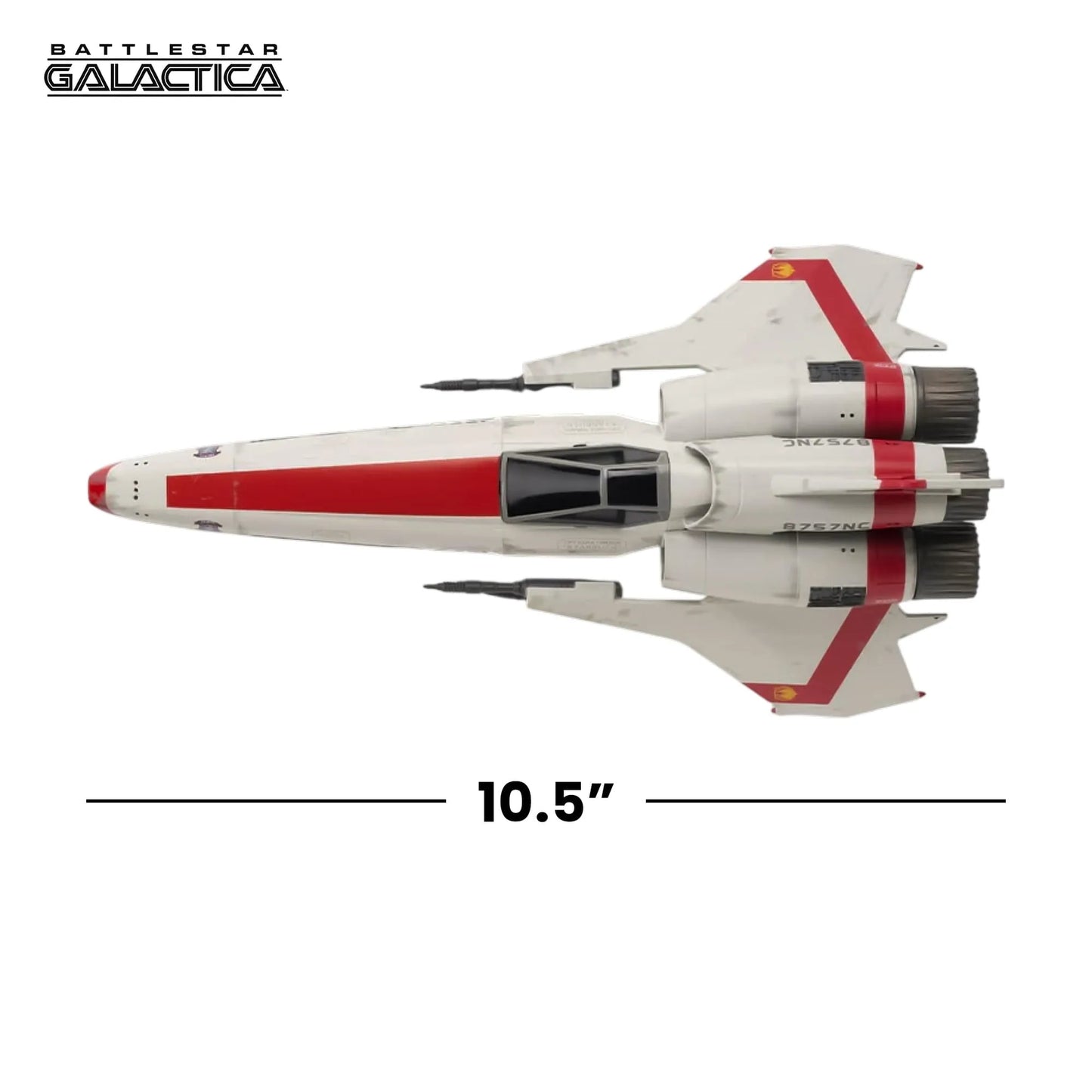 A scale replica of Starbuck's Viper MKII from the reimagined Battlestar Galactica series