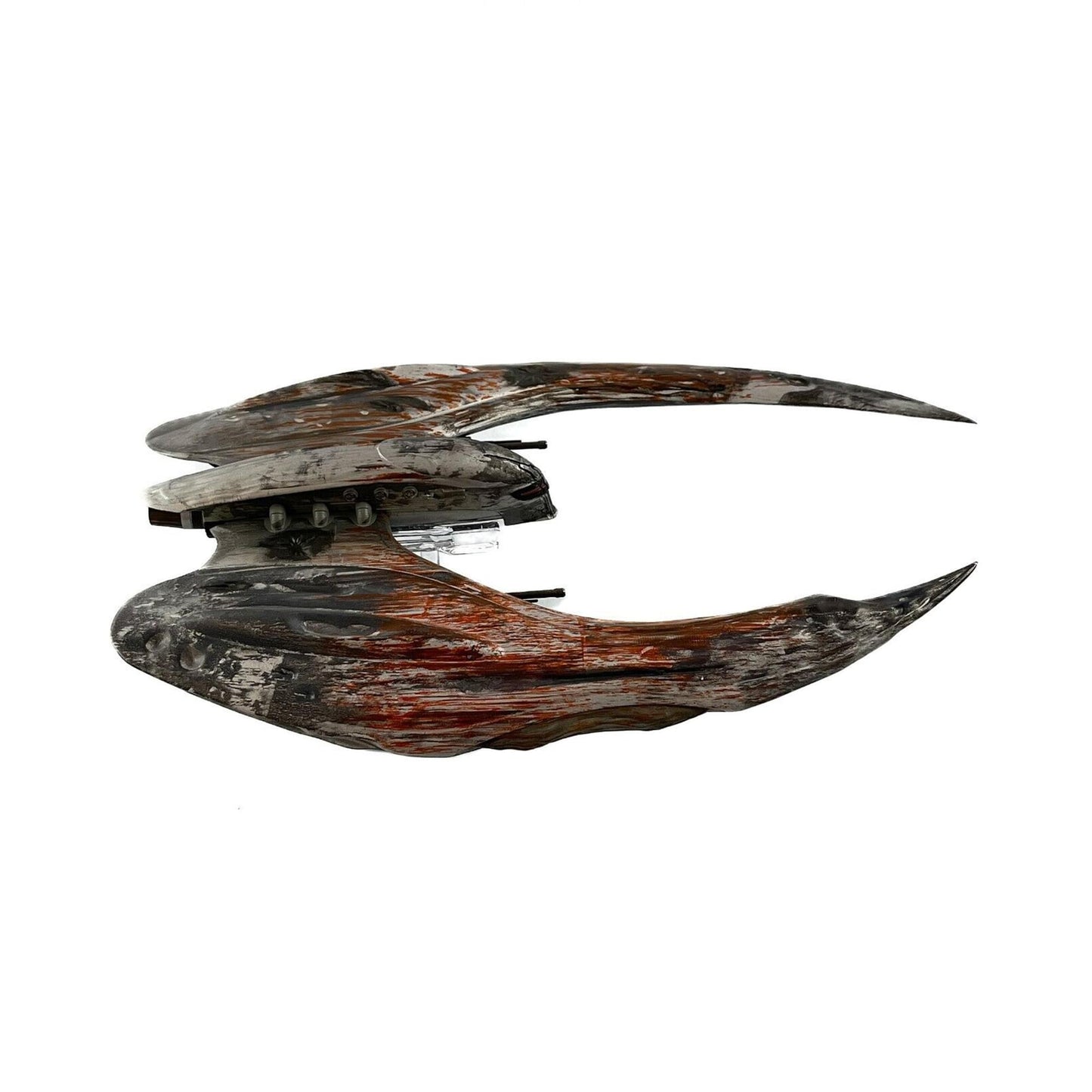 A replica depicting the Cylon Raider SCAR from "Battlestar Galactica"