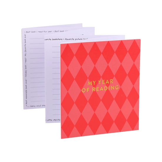 A tiny paper journal entitled "My year of reading."