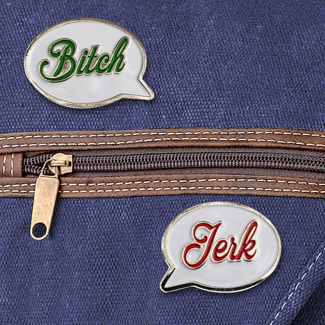 "Bitch" & "Jerk" Enamel Pin Set