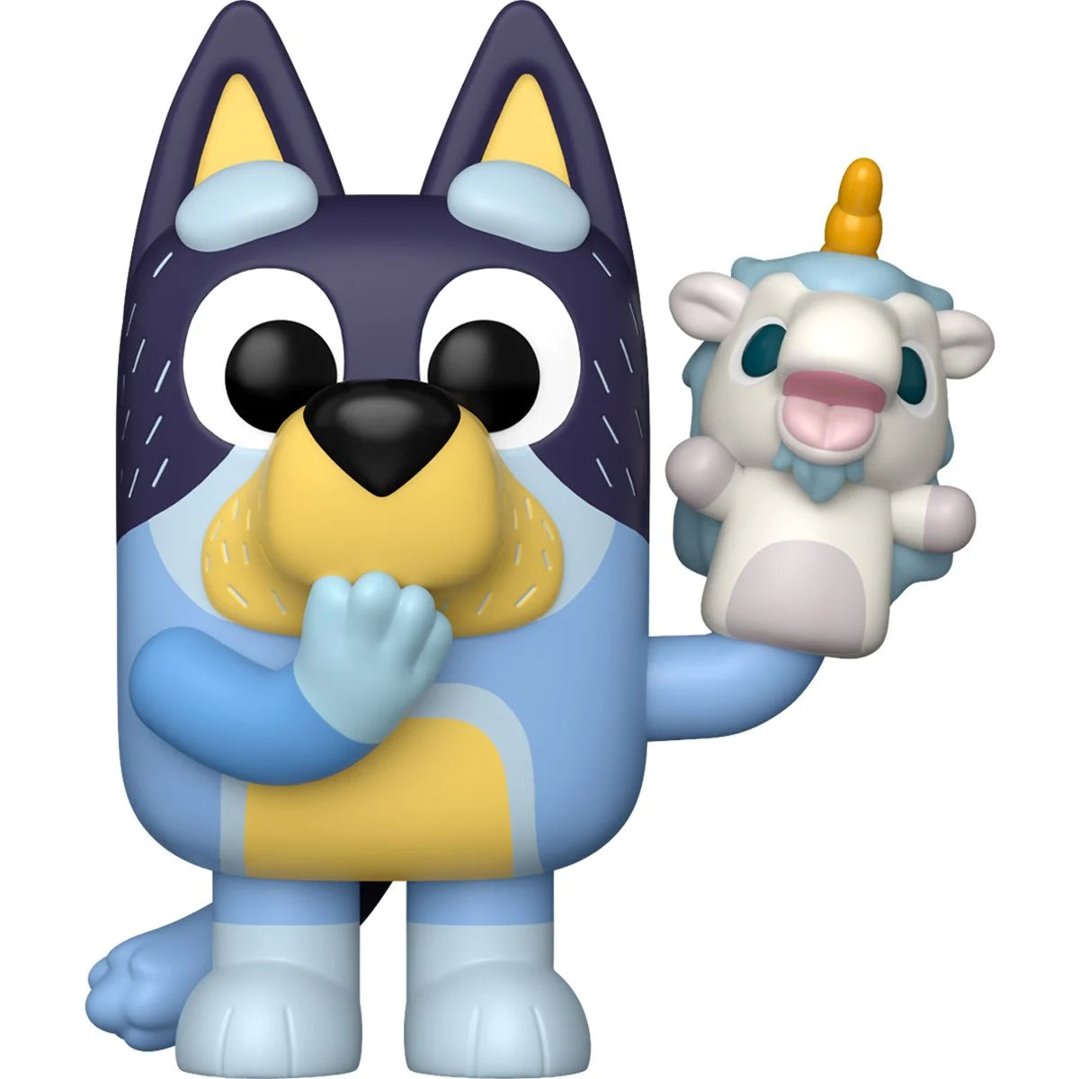 Funko Pop! vinyl figure depicting Bandit and Unicorse from Bluey