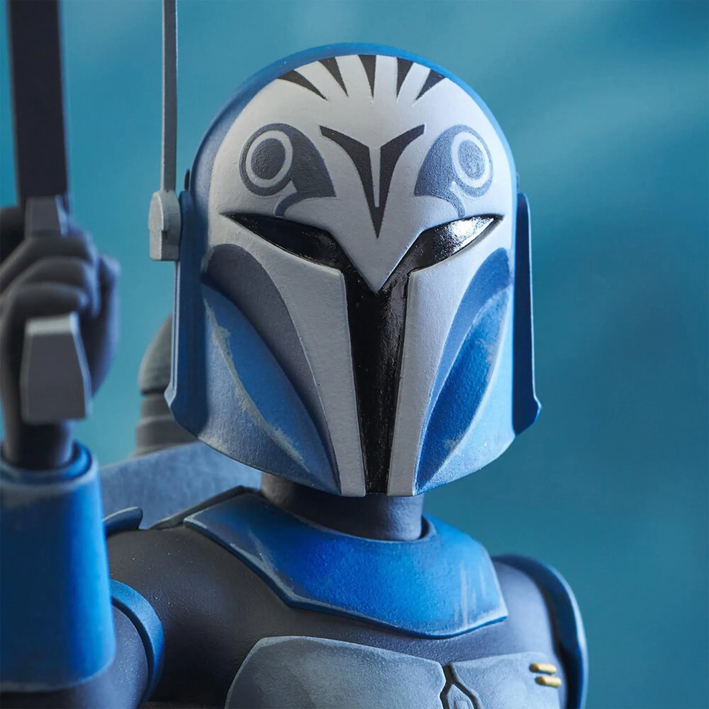 A resin bust depicting Bo-Katan from Star Wars The Clone Wars