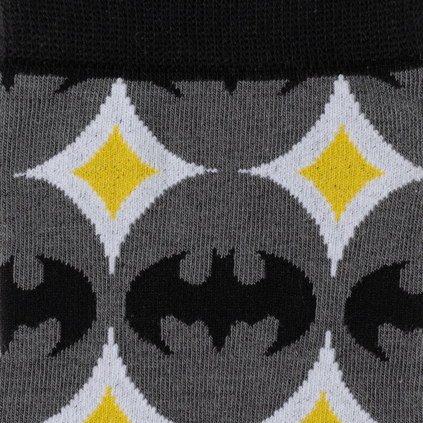 Batman patterned sock on a white background