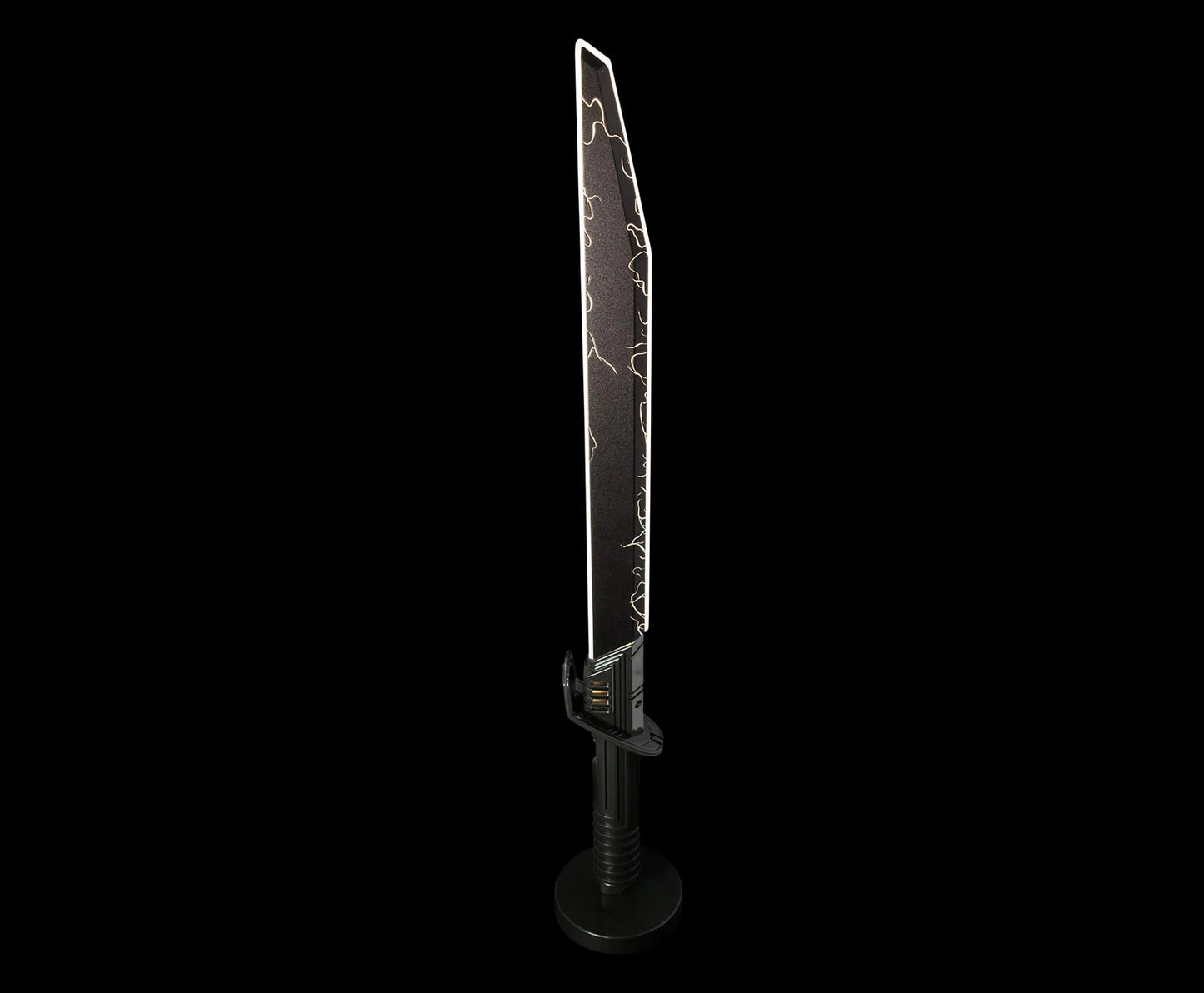 An LED Lamp depicting the Darksaber from "The Mandalorian" series.