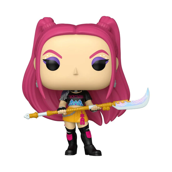 A Funko Pop! vinyl figurine depicting the character Mira from the series "KPop Demon Hunters."