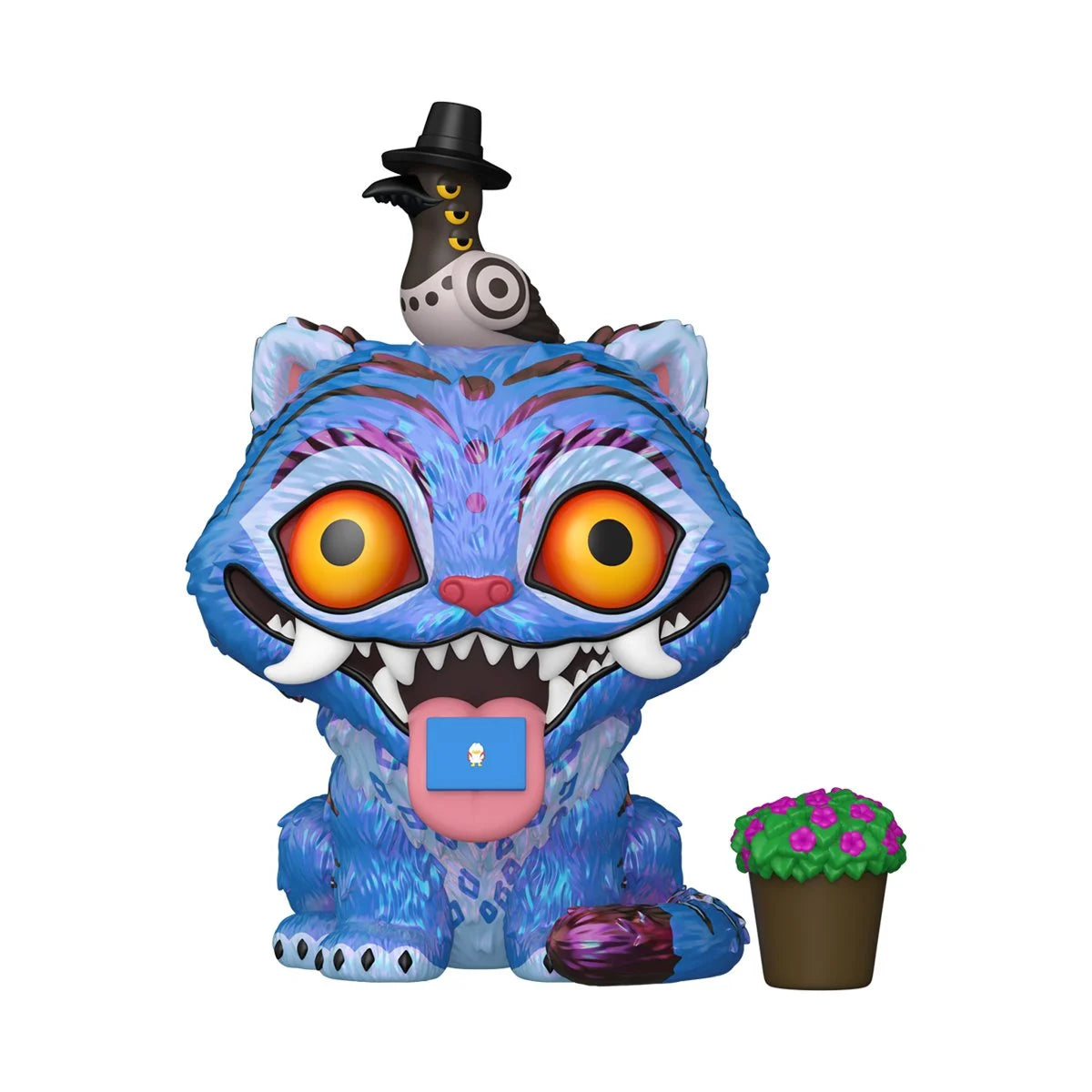 A Funko Pop! vinyl figurine depicting the character Derpy from the series "KPop Demon Hunters." On its head is the character Sussie.
