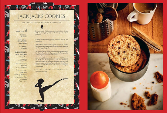 A two-page spread from the book featuring one of the included recipes.