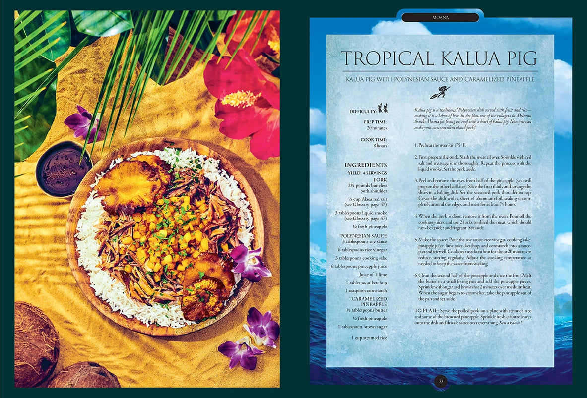 A two-page spread from the book featuring one of the included recipes.