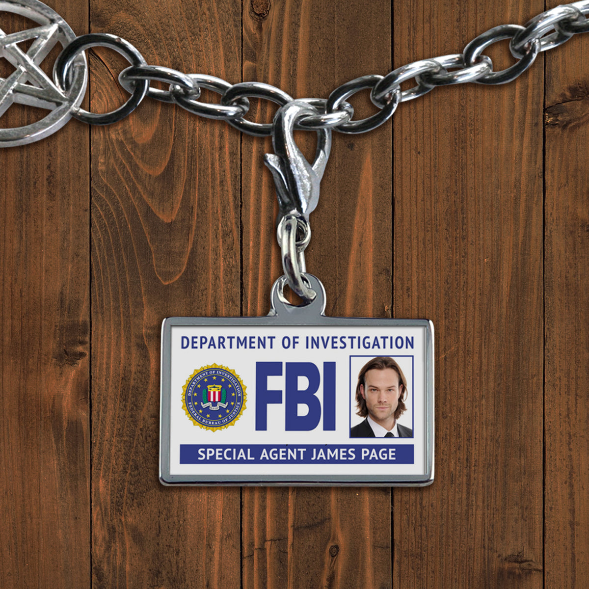 Supernatural FBI Badge Charms Stands