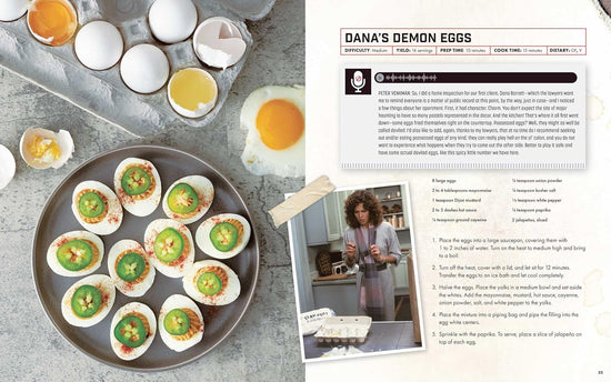 A two-page spread from the book featuring one of the included recipes.