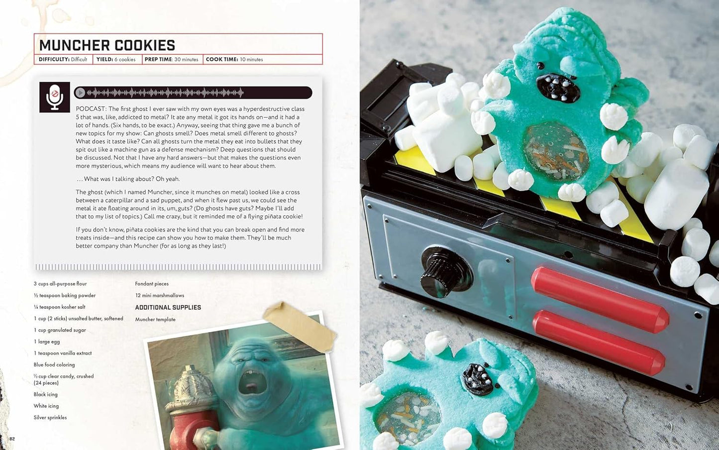 A two-page spread from the book featuring one of the included recipes.