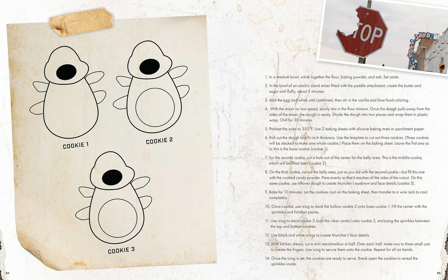 A two-page spread from the book featuring one of the included recipes.