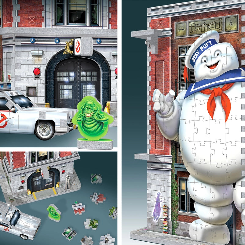 A 3D jigsaw puzzle depicting the firehouse headquarters from the "Ghostbusters" movies.