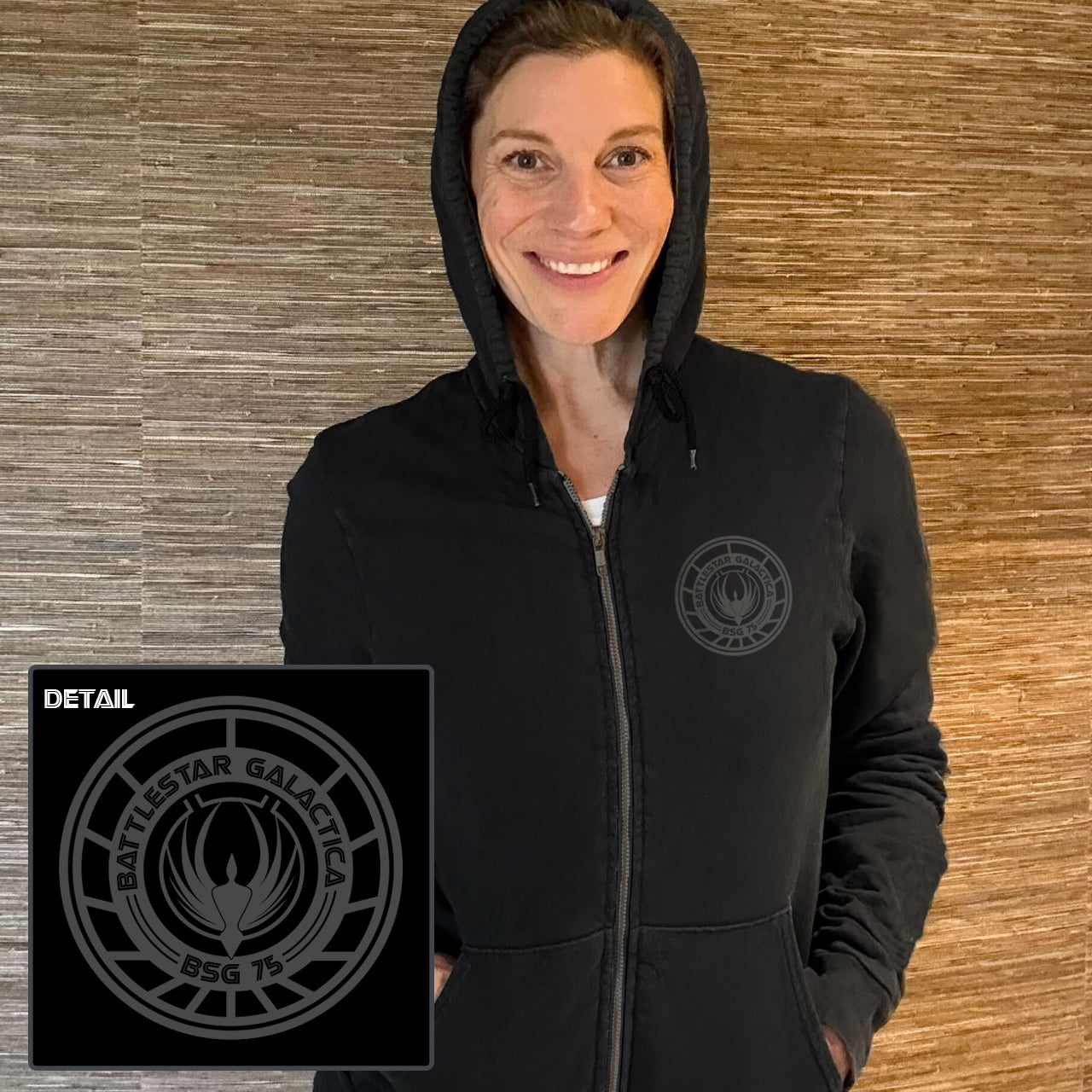 Battlestar Galactica Seal Unisex Zip Hoodies | Katee Sackhoff