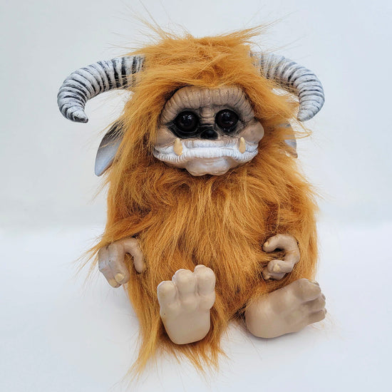 Front view of a plushie depicting the character Ludo from the movie "Labyrinth."
