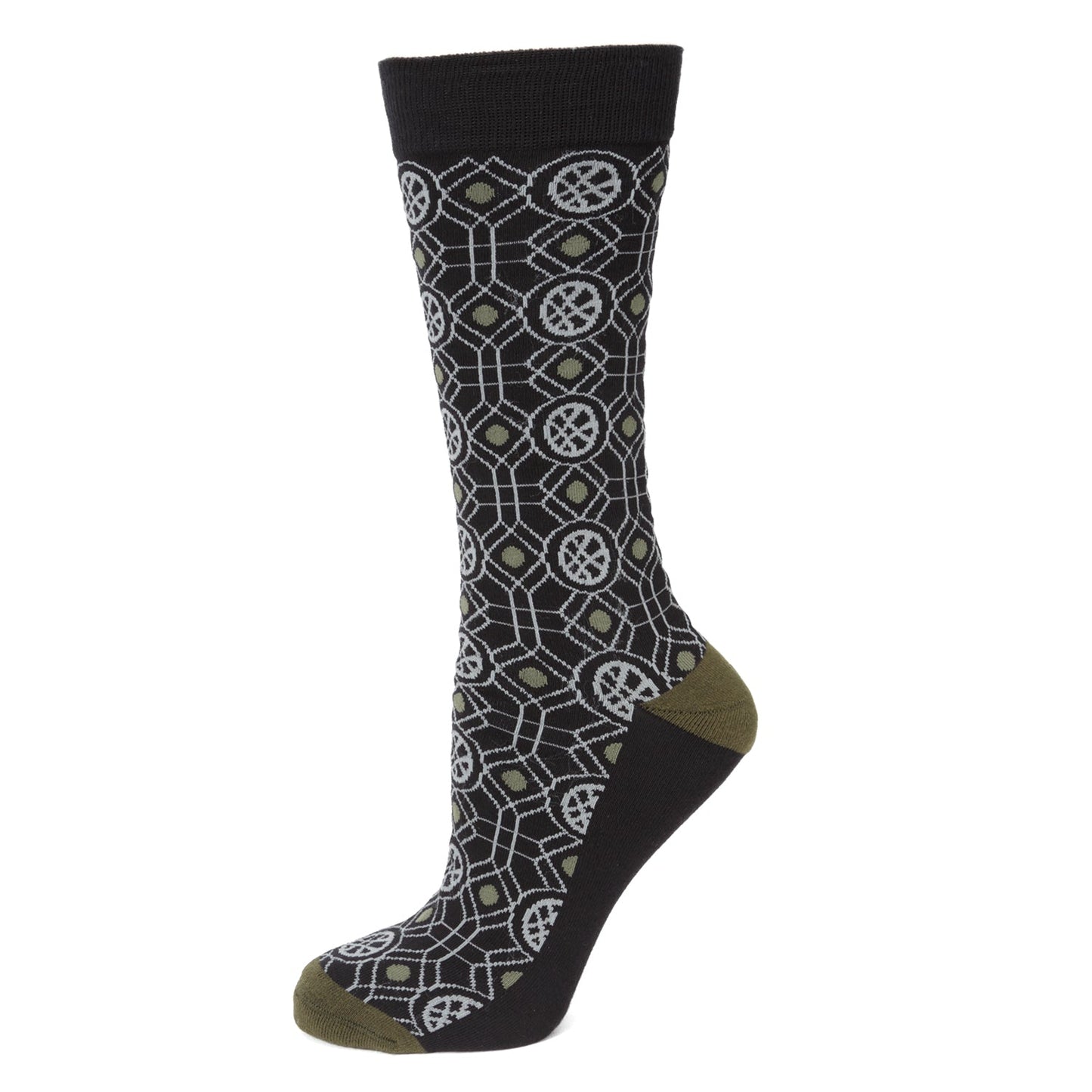 Patterned socks on a white background