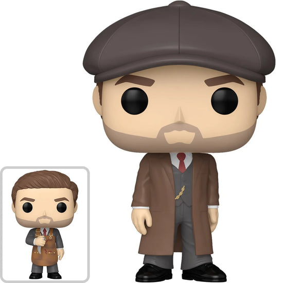 A bobblehead figure depicting the character Dean Winchester, as Michael, wearing a long coat and cap.