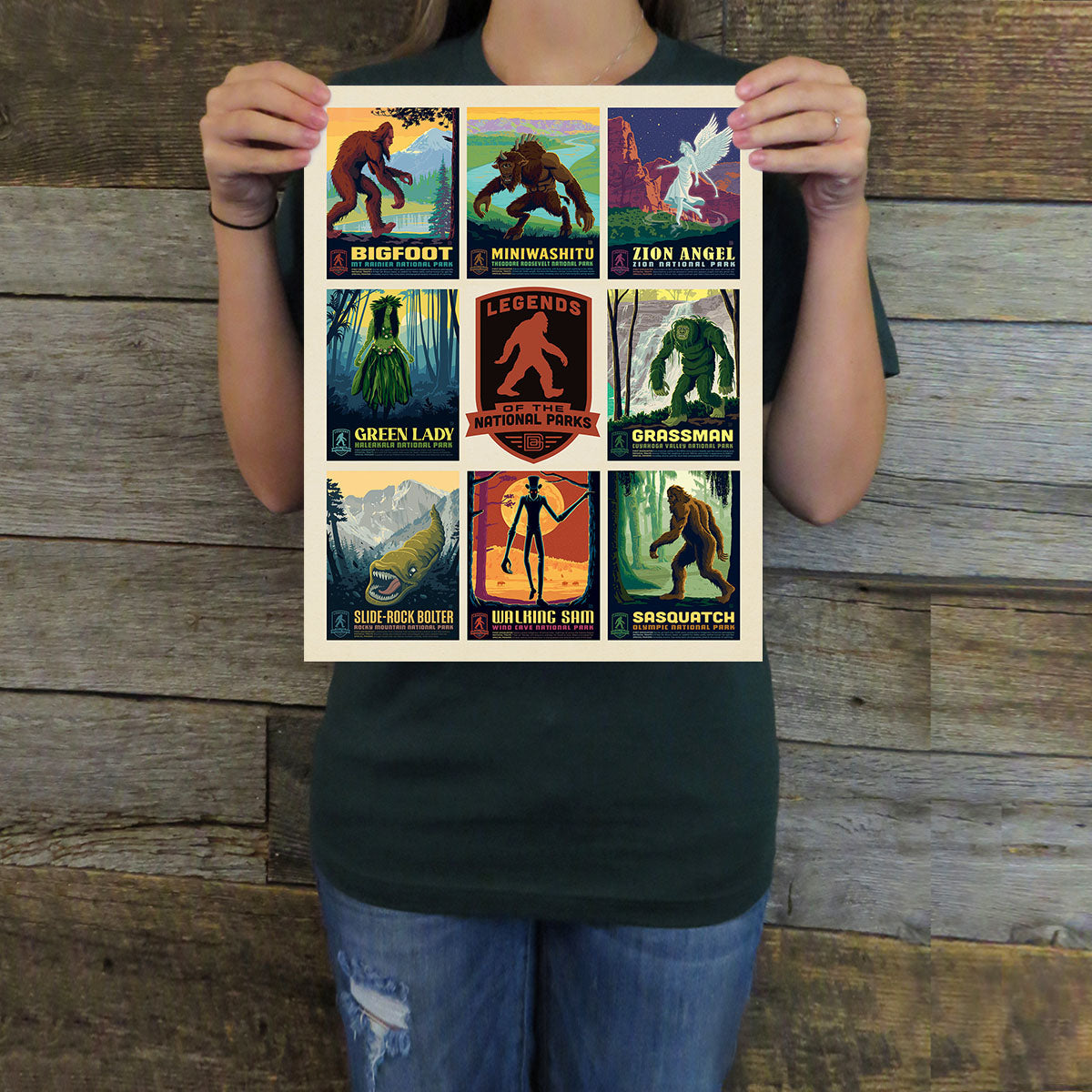 National Parks Legends Multi-Image 3 | Legends & Monsters Art Print