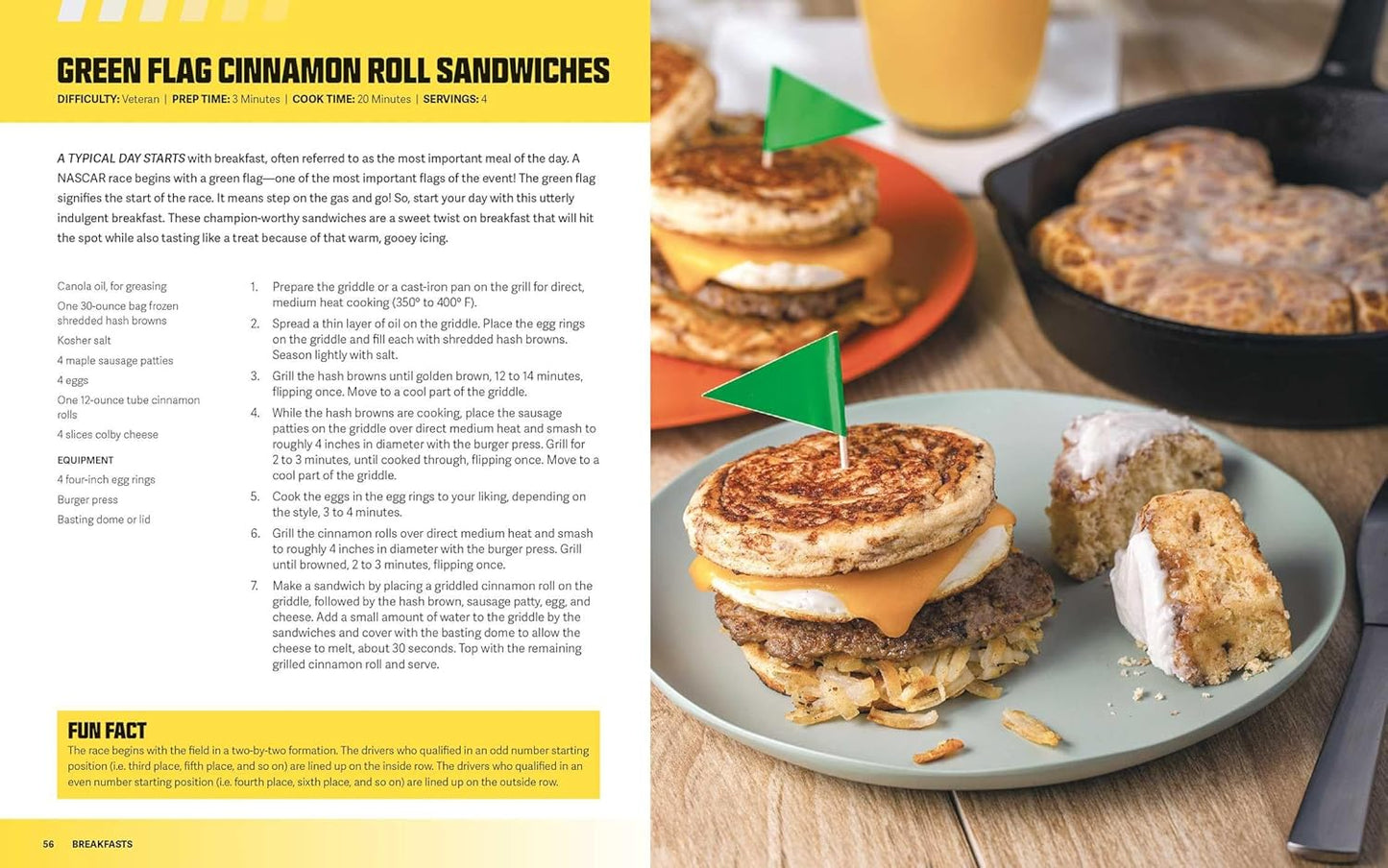 A two-page spread from the book featuring one of the included recipes.