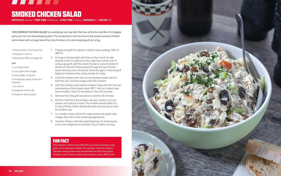 A two-page spread from the book featuring one of the included recipes.