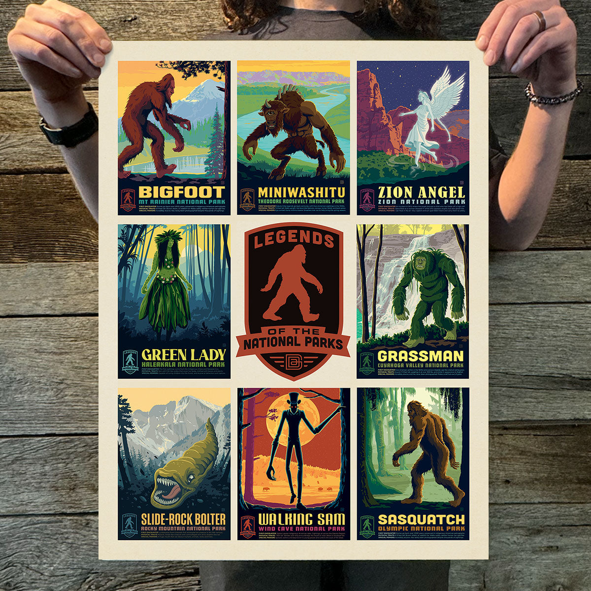 National Parks Legends Multi-Image 3 | Legends & Monsters Art Print