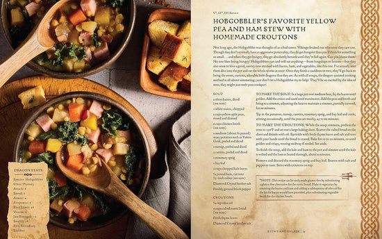A two-page spread from the book featuring one of the included recipes.