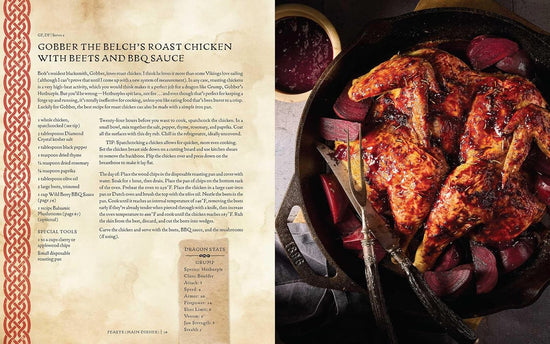 A two-page spread from the book featuring one of the included recipes.