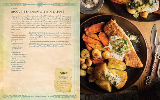 A two-page spread from the book featuring one of the included recipes.