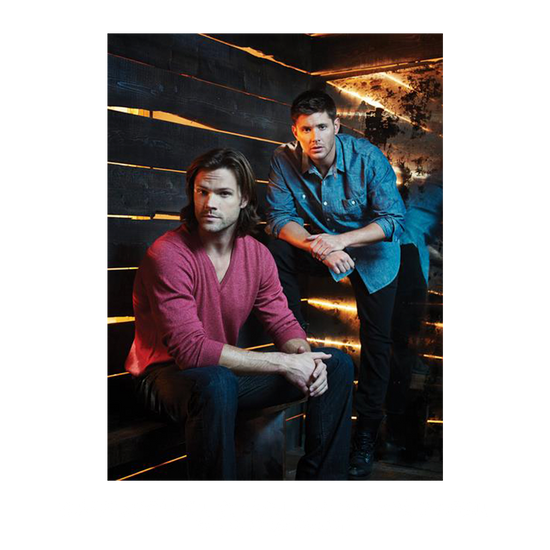 An image of Issue number 1 of the Supernatural comic book. The cover depicts Sam and Dean Winchester sitting against a slatted wooden wall. 