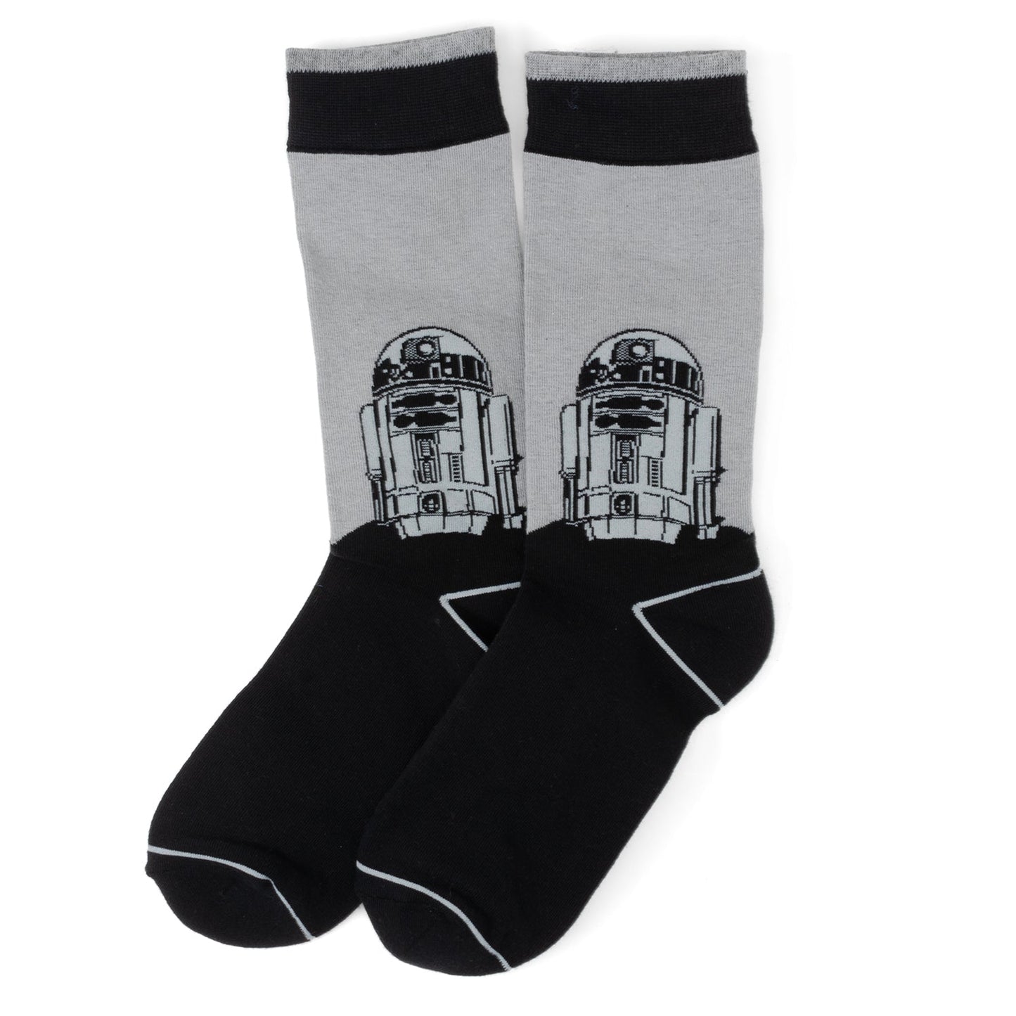 Black and grey R2-D2 socks
