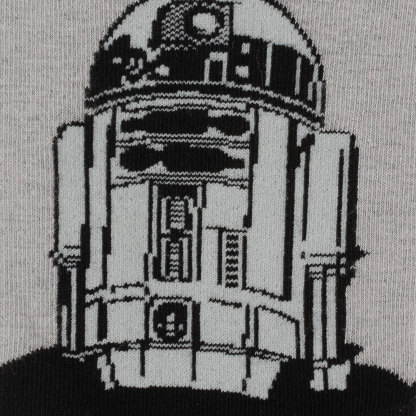 Black and grey R2-D2 sock