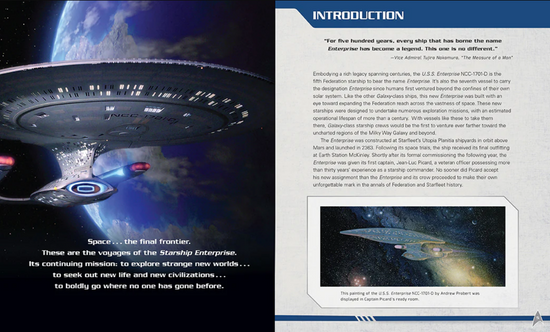 Load image into Gallery viewer, An introduction page with an image of the USS Enterprise, along with a brief history of the ship.
