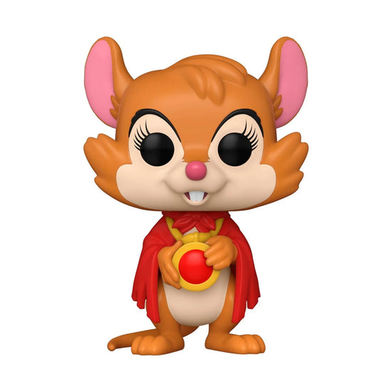 A bobblehead figure depicting the character Mrs. Brisby from "The secret of NIMH."