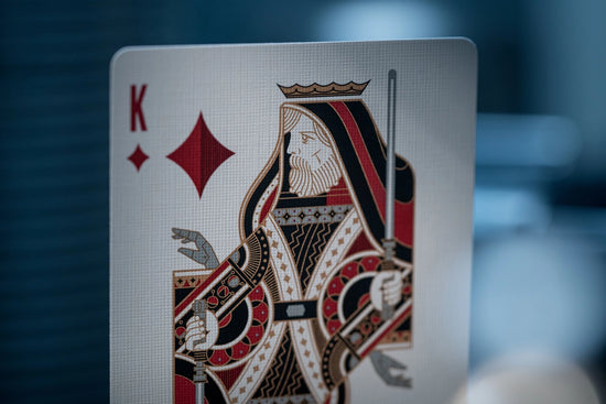 A King of Diamonds playing card. The image of the king has been replaced by Luke Skywalker.