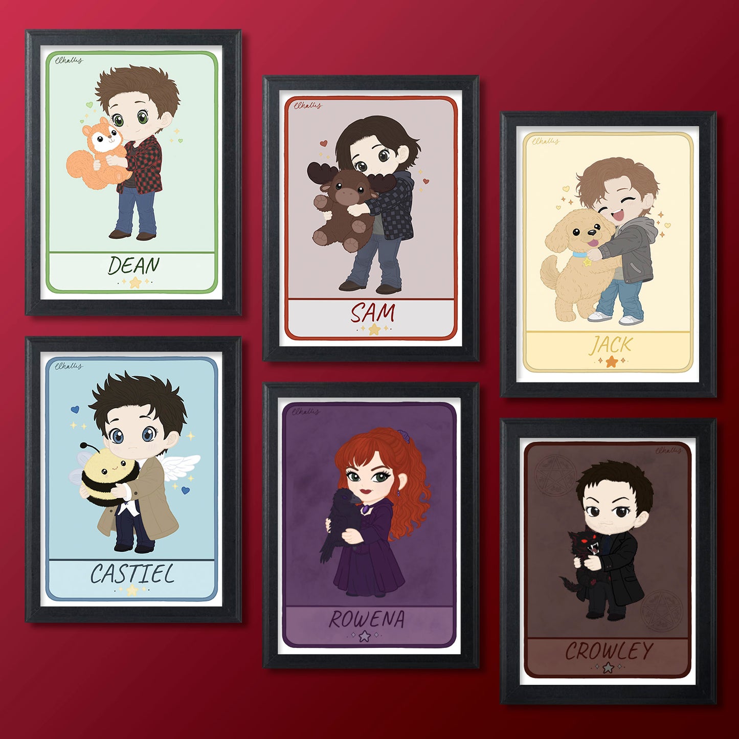 Supernatural 5x7" Lithograph Prints | TJ (Fluffy)