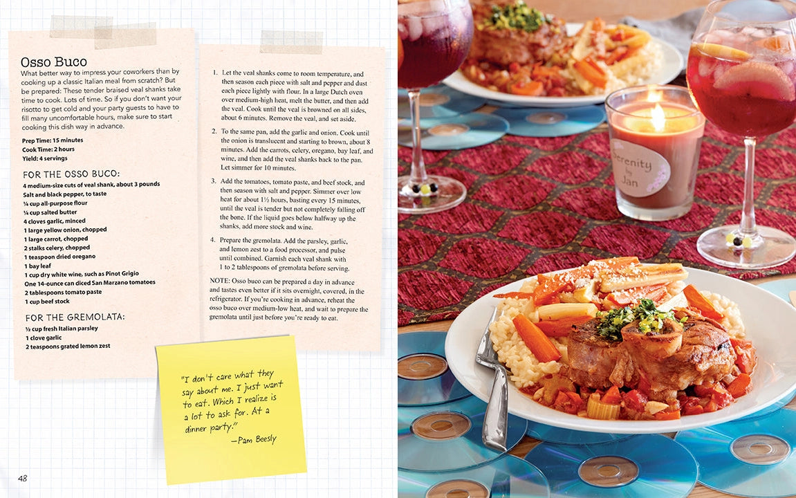 A two-page spread from the book featuring one of the included recipes.