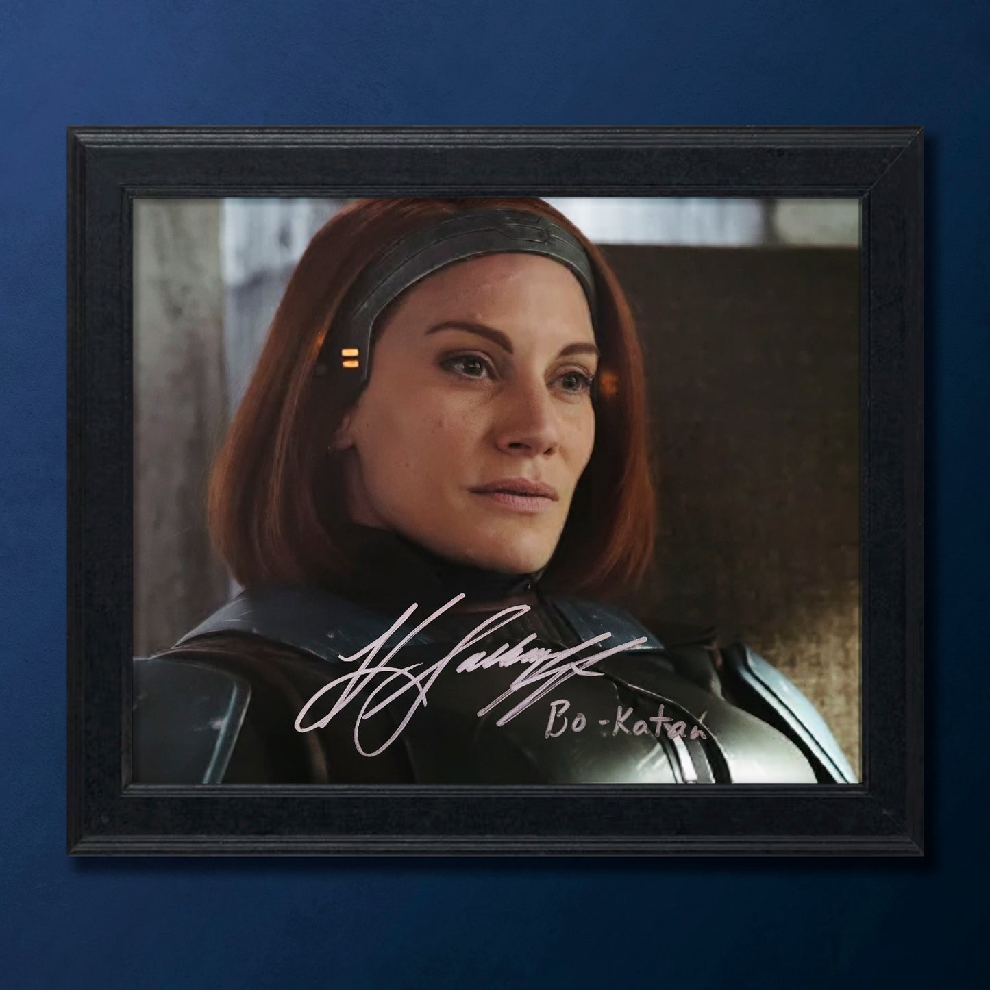 Hand Signed Bo Katan Close Up Autograph | Katee Sackhoff