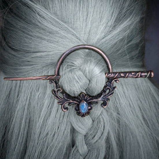 Viking Moonstone Hairpin